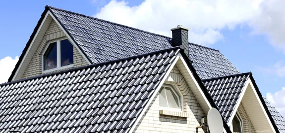 shingled roof of house