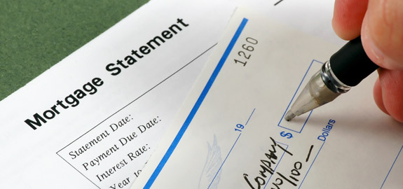 Mortgage statement payment check
