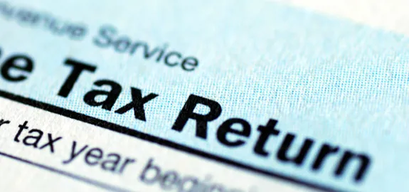 image of income tax return