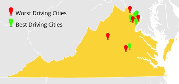 Virginia's Best and Worst Driving Cities