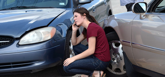 Accident with woman on the phone