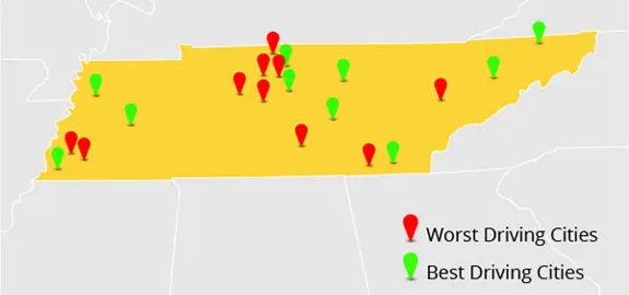 Tennessee's Best and Worst Driving Cities