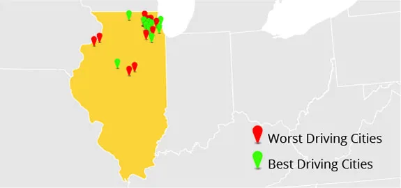 Illinois' Best and Worst Driving Cities