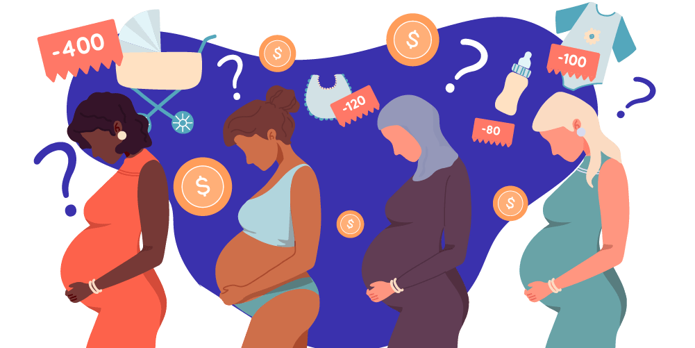 mothers pregnancy bottles money
