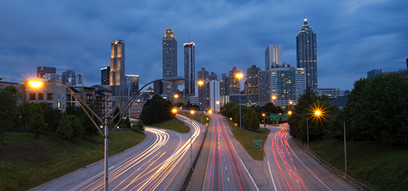 Georgia roads at dusk