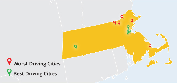 Best and Worst Driving Cities in Massachusetts