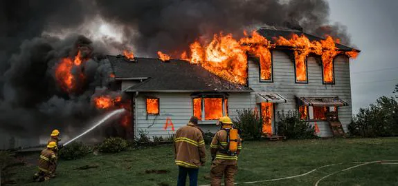 ISO Fire Ratings House Burning
