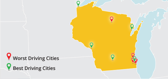 Wisconsin Best and Worst Driving Cities