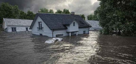 flooded home