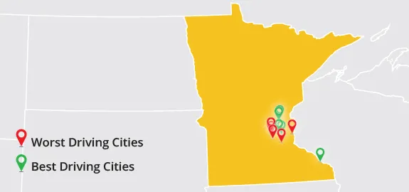Minnesota Best and Worst Driving Cities