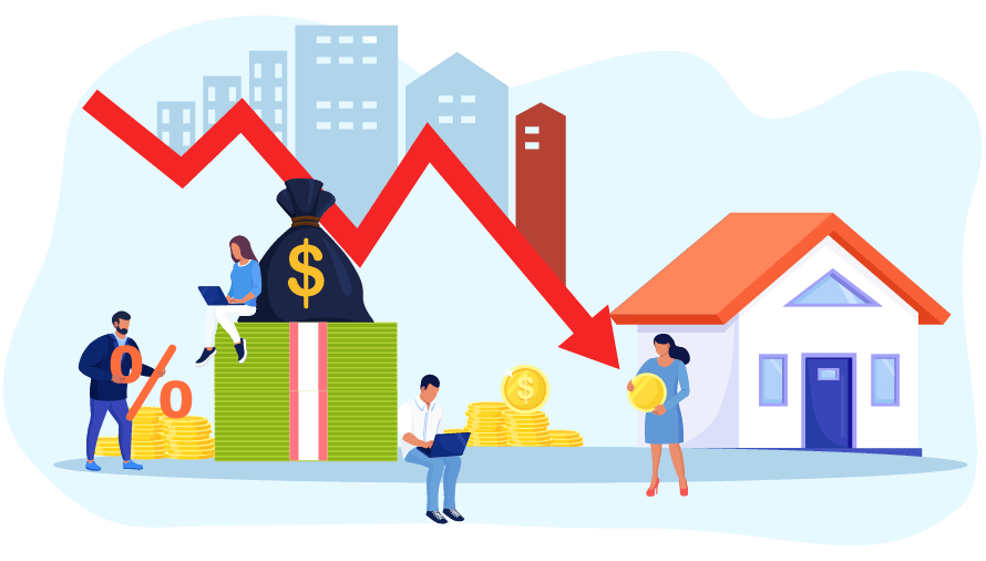 Image depicting decline in housing prices