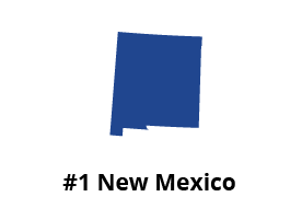Image of #1 state New Mexico ranking best for speeding tickets